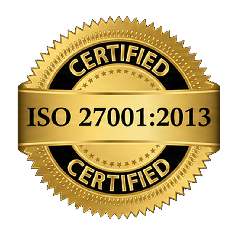 ISO/IEC 27001:2013 Certified