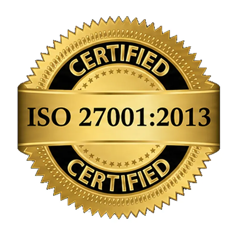 ISO/IEC 27001:2013 Certified